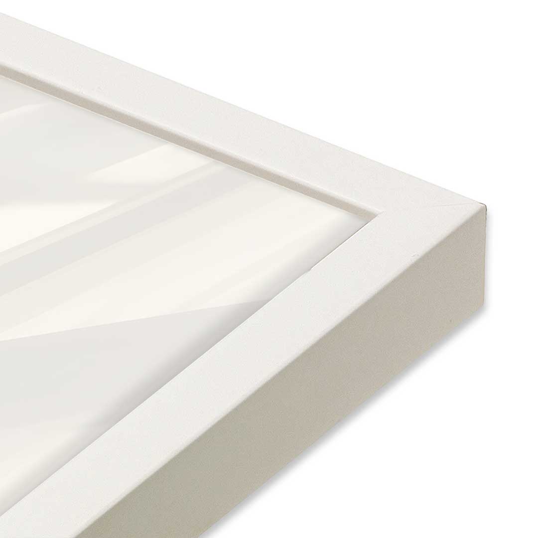 [Color:Opaque White], Picture of art in an Opaque White frame of the corner