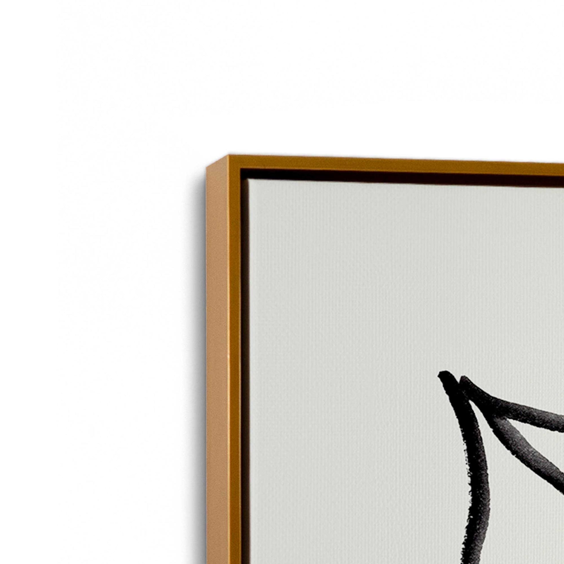 [Color:Polished Gold], Picture of art in a Polished Gold frame at an angle