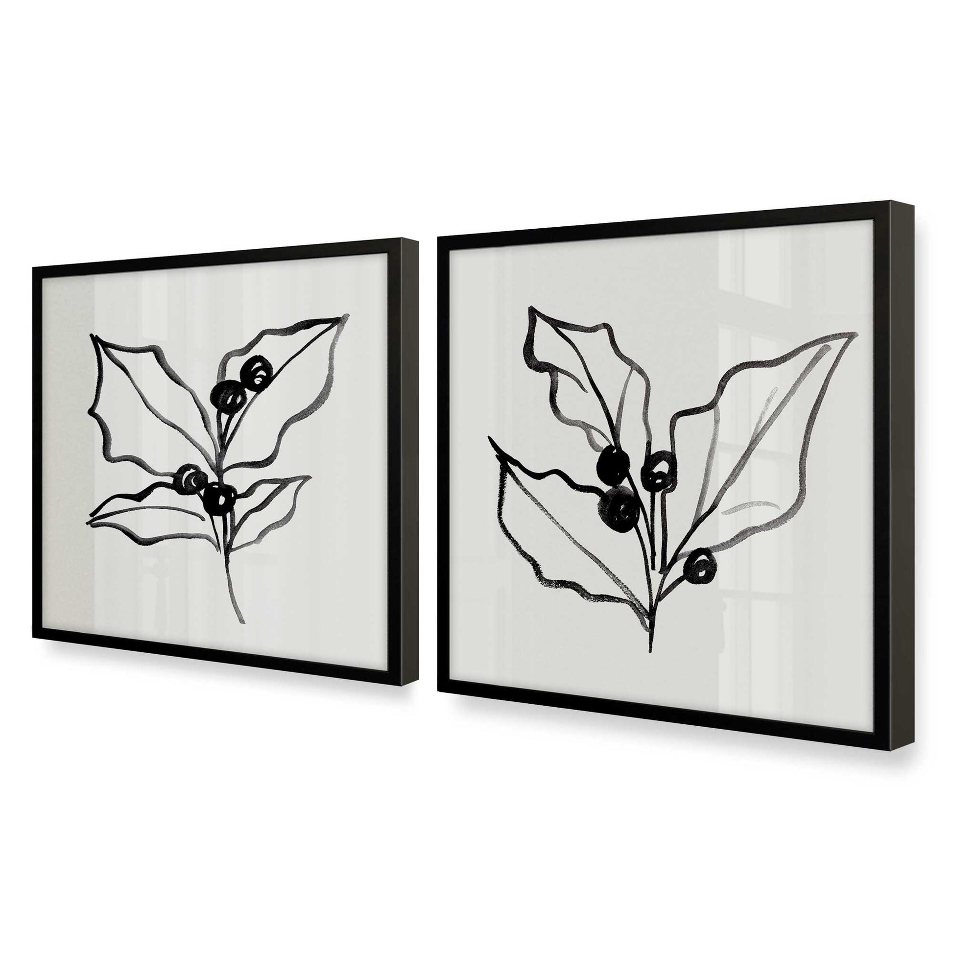 [Color:Satin Black], Picture of art in a Satin Black frame at an angle