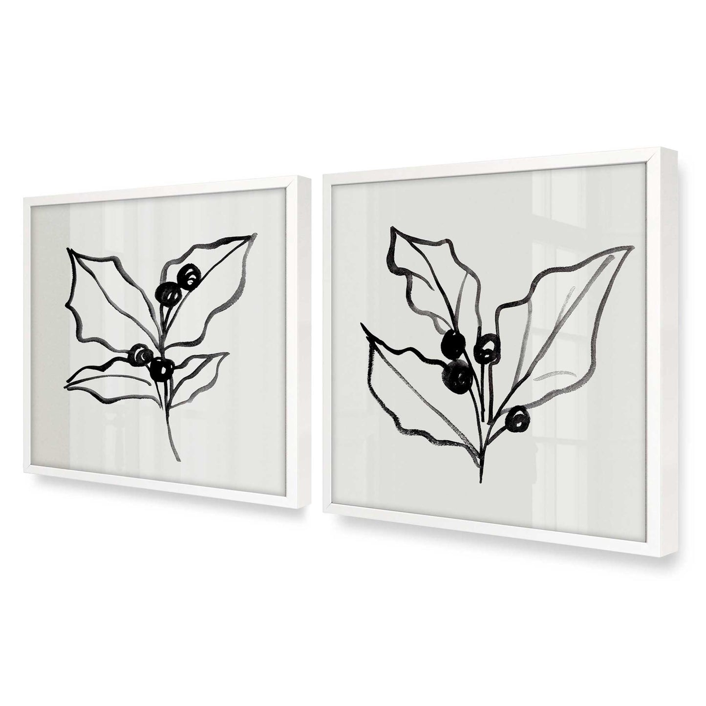 [Color:Opaque White], Picture of art in an Opaque White frame at an angle