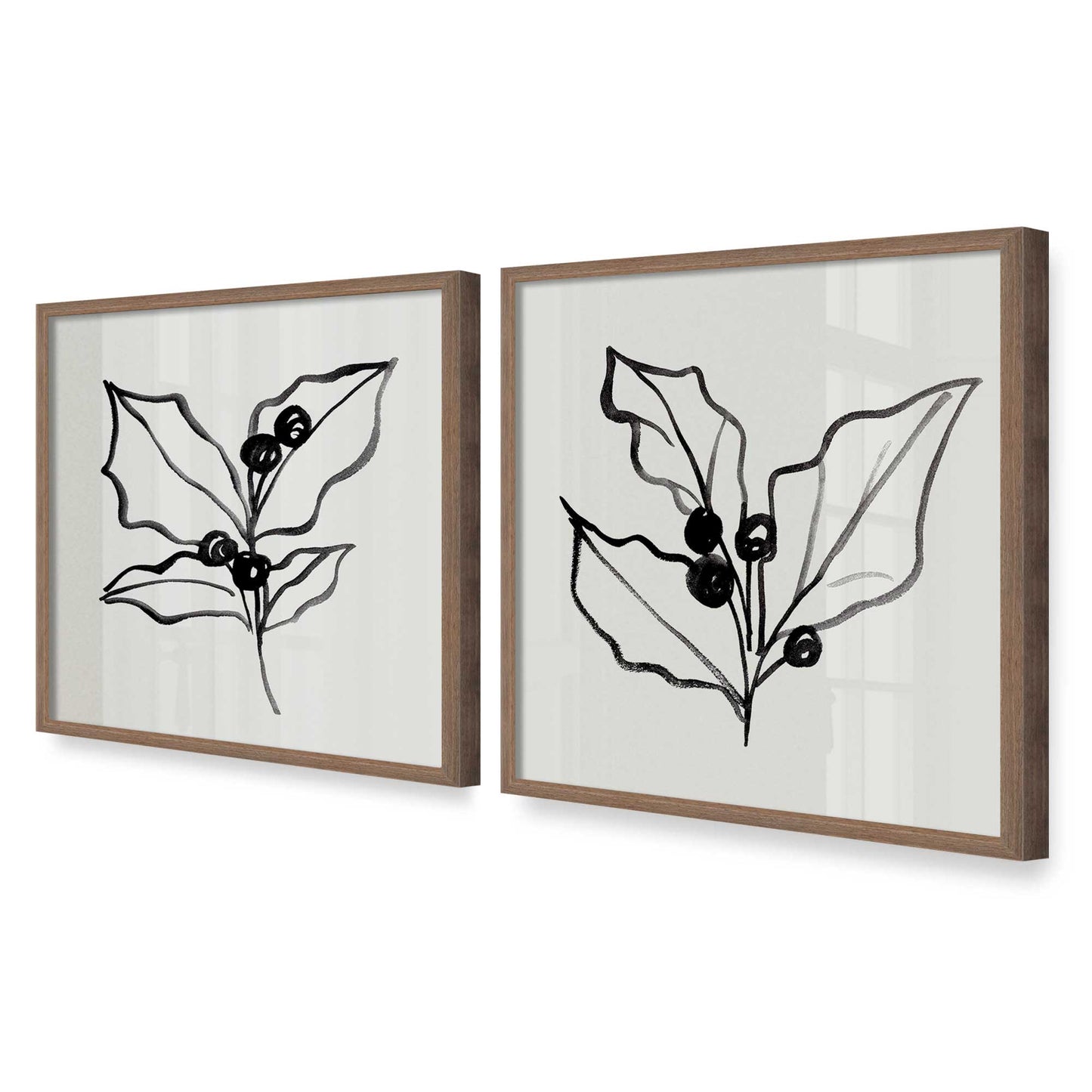 [Color:Walnut], Picture of art in a Walnut frame at an angle