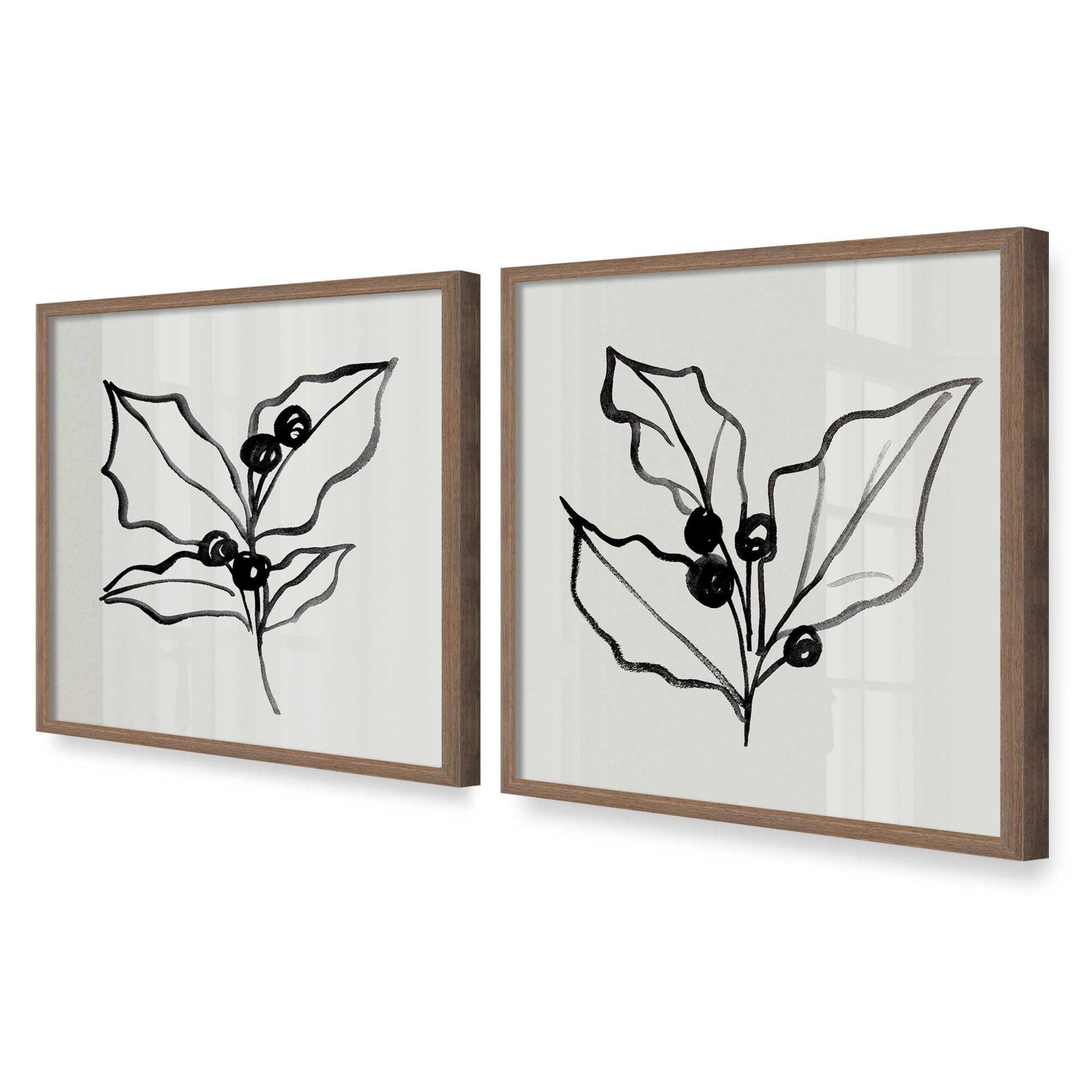 [Color:Walnut], Picture of art in a Walnut frame at an angle