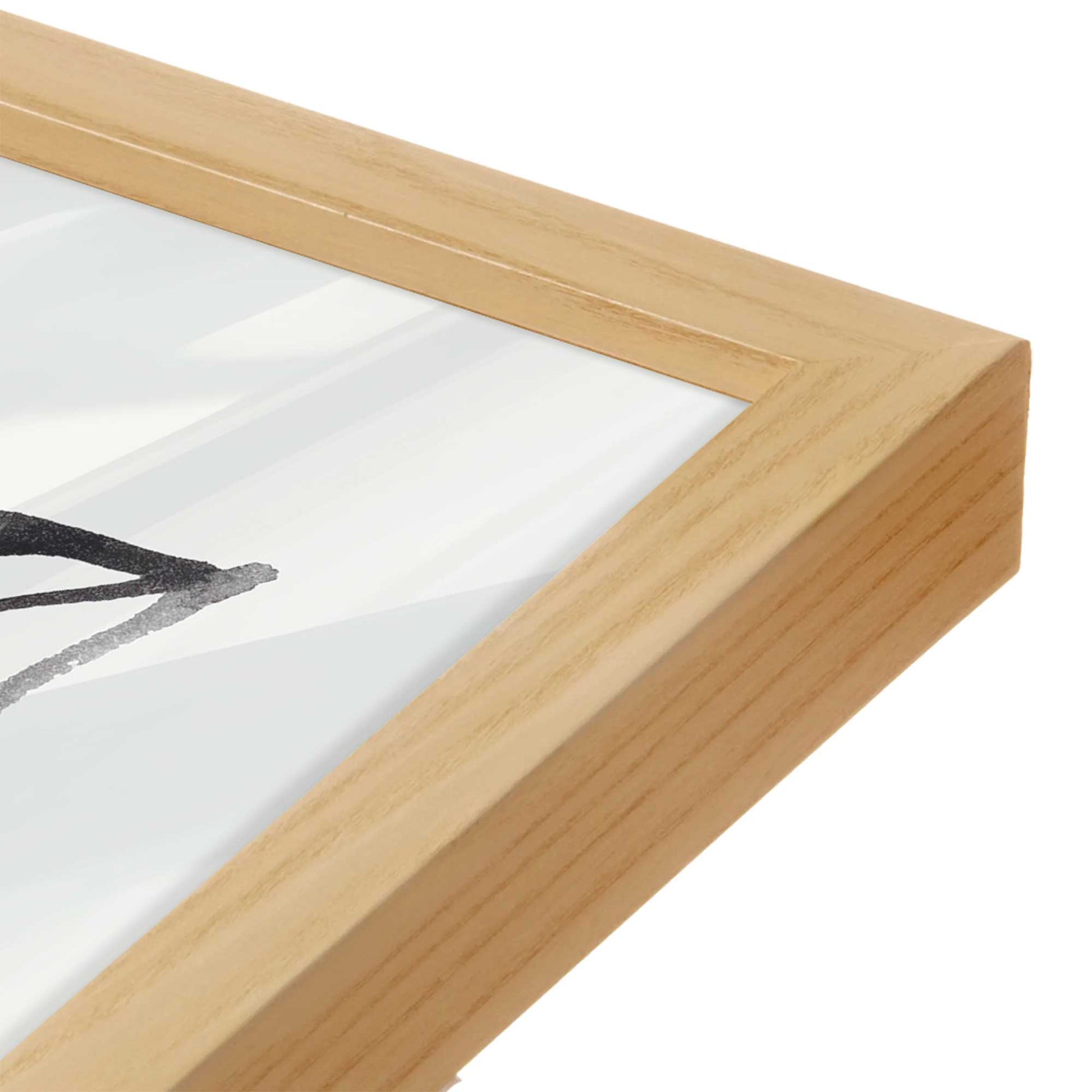 [Color:American Maple], Picture of art in an American Maple frame of the corner