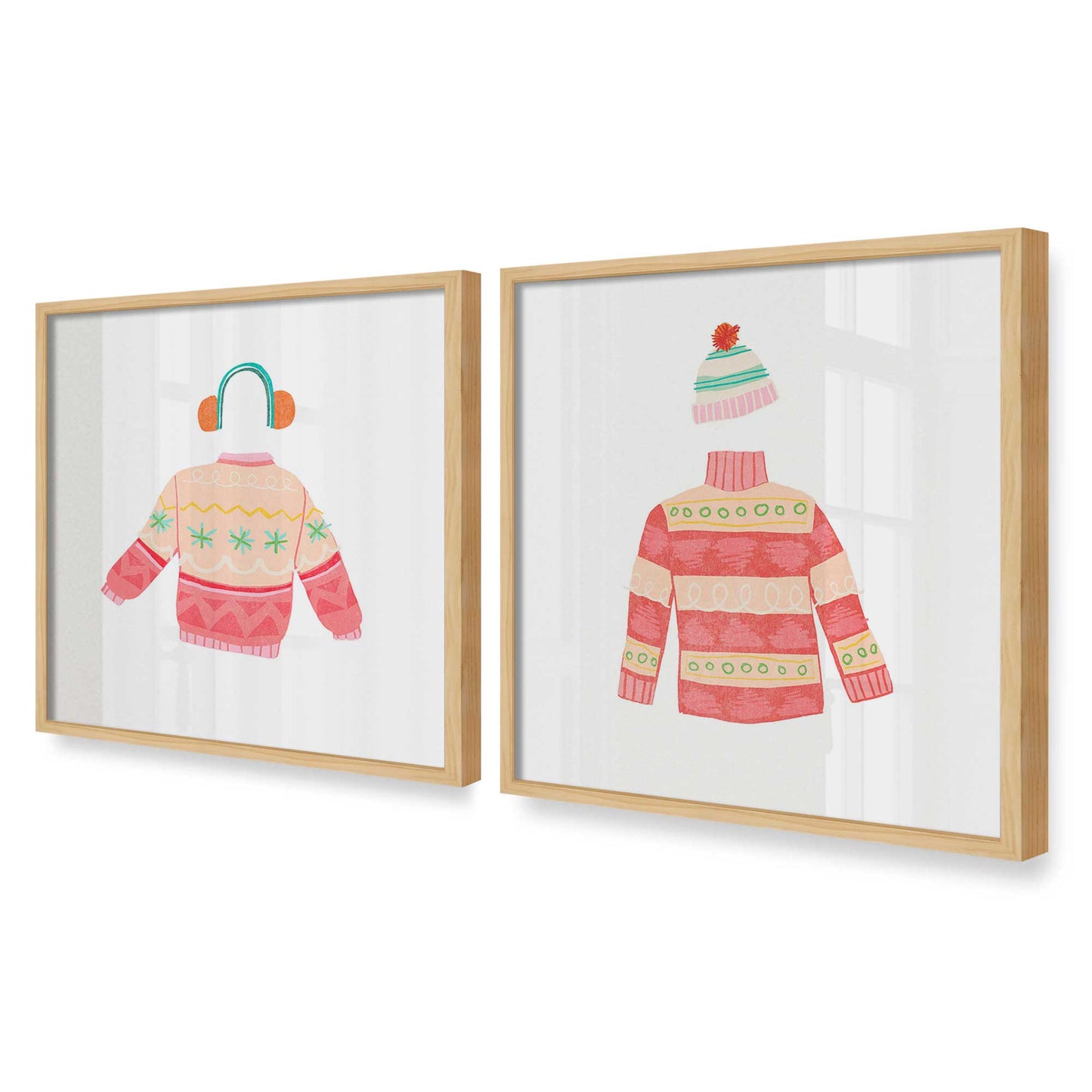 [Color:American Maple], Picture of art in an American Maple frame at an angle