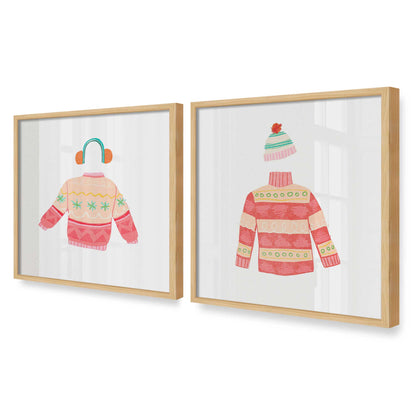 [Color:American Maple], Picture of art in an American Maple frame at an angle