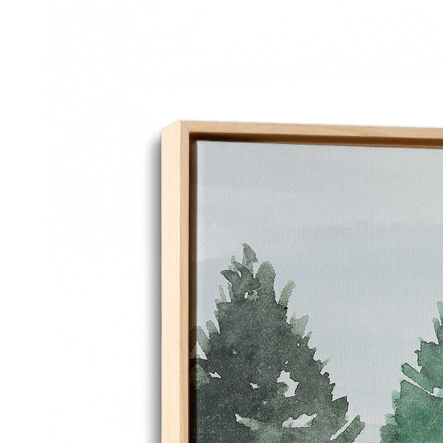 [Color:American Maple], Picture of art in an American Maple frame at an angle