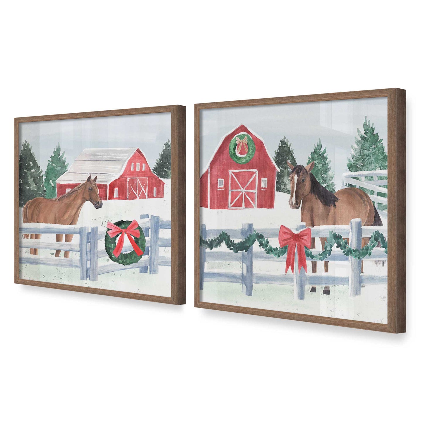 [Color:Walnut], Picture of art in a Walnut frame at an angle