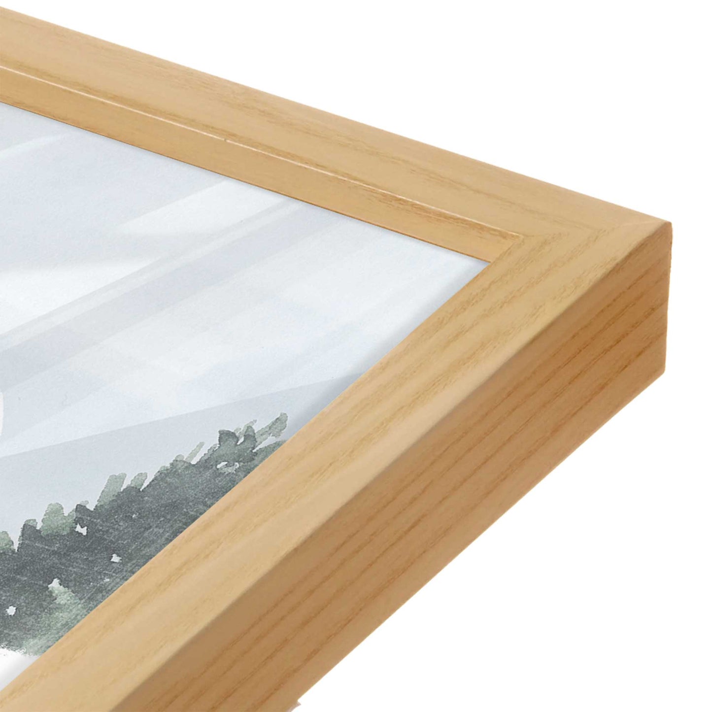 [Color:American Maple], Picture of art in an American Maple frame of the corner