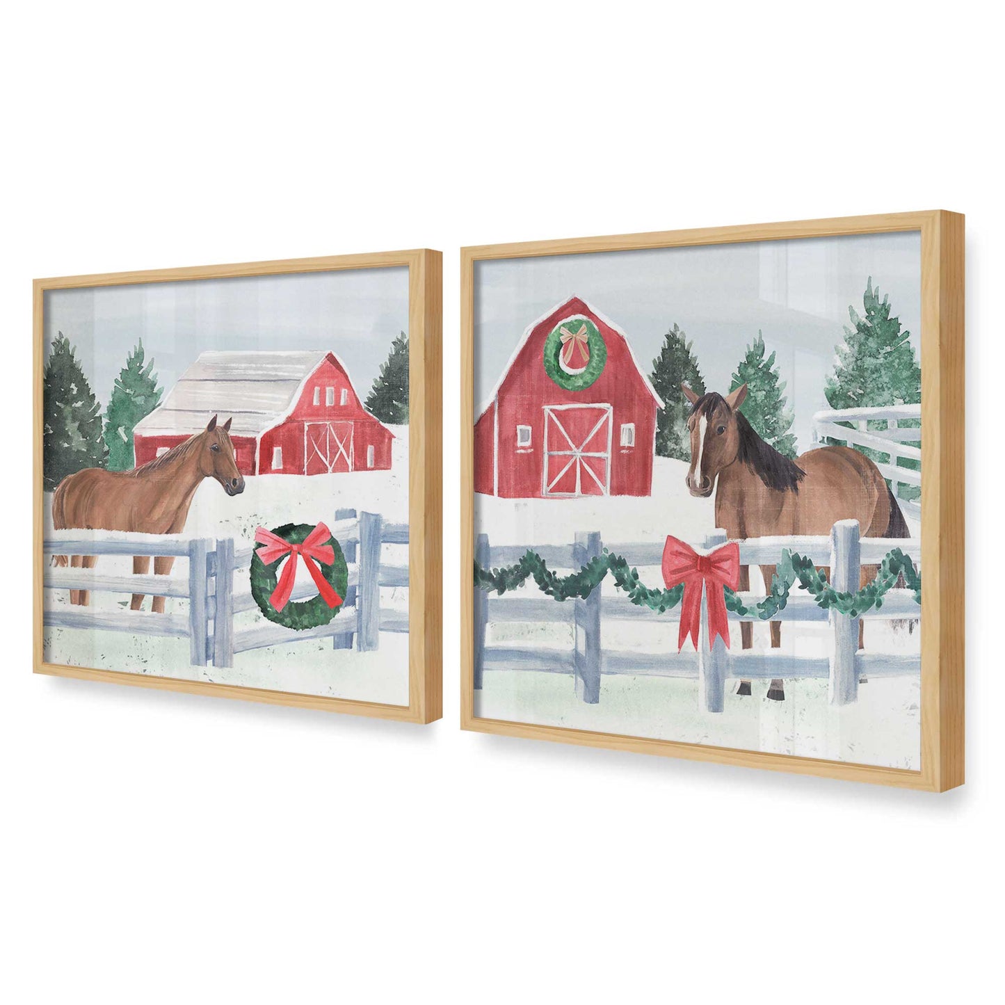 [Color:American Maple], Picture of art in an American Maple frame at an angle