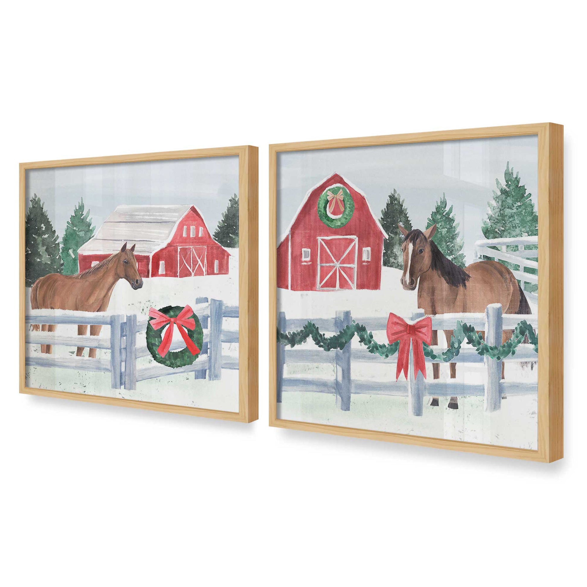 [Color:American Maple], Picture of art in an American Maple frame at an angle