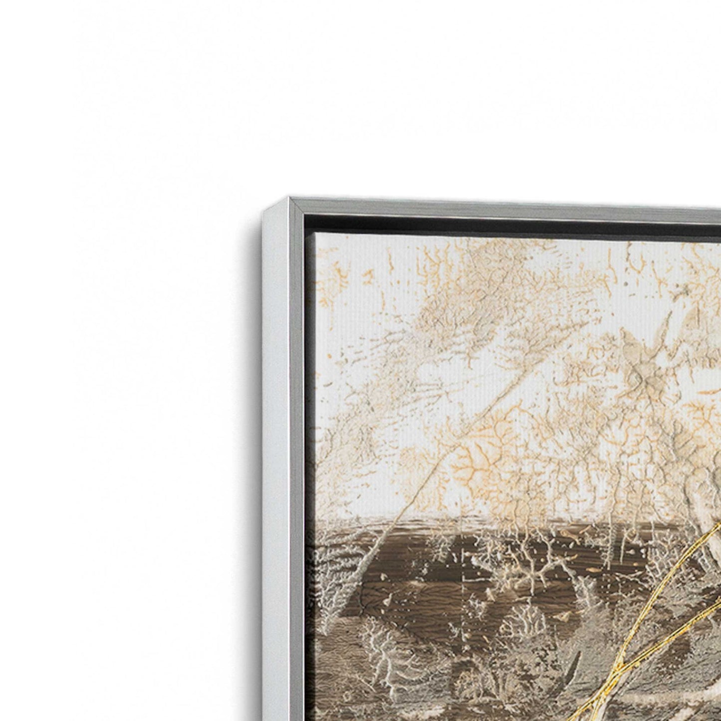 [Color:Polished Chrome], Picture of art in a Polished Chrome frame at an angle