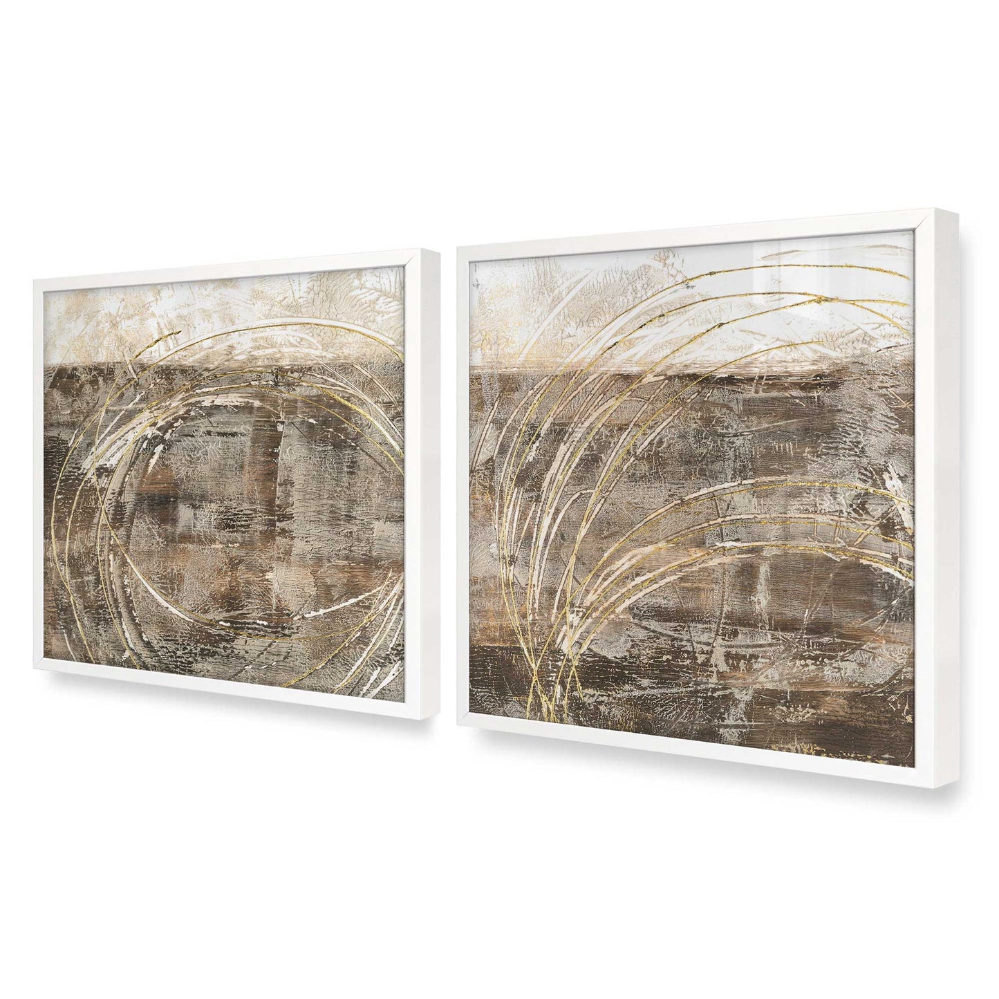 [Color:Opaque White], Picture of art in an Opaque White frame at an angle