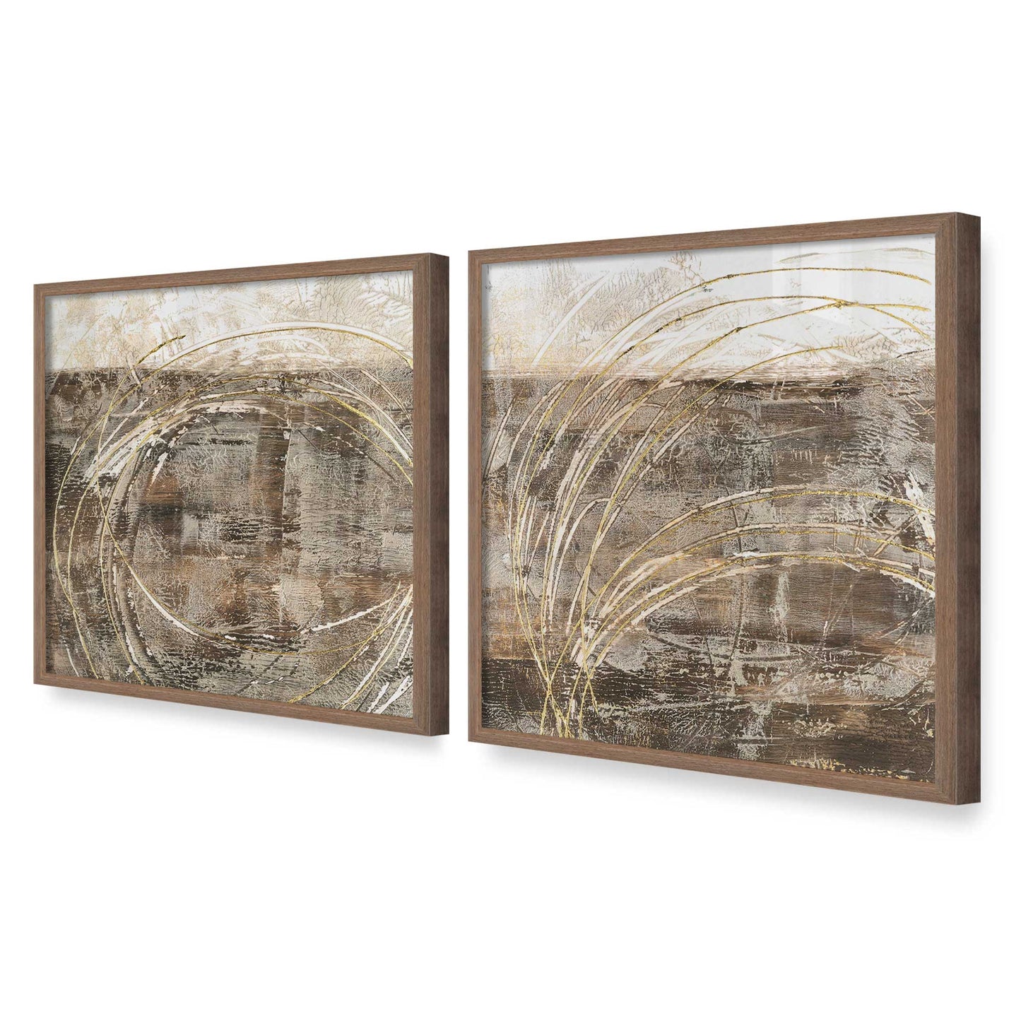 [Color:Walnut], Picture of art in a Walnut frame at an angle