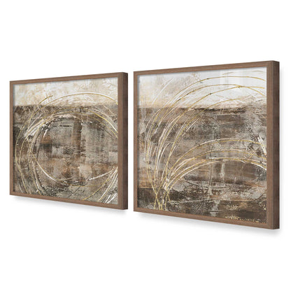 [Color:Walnut], Picture of art in a Walnut frame at an angle