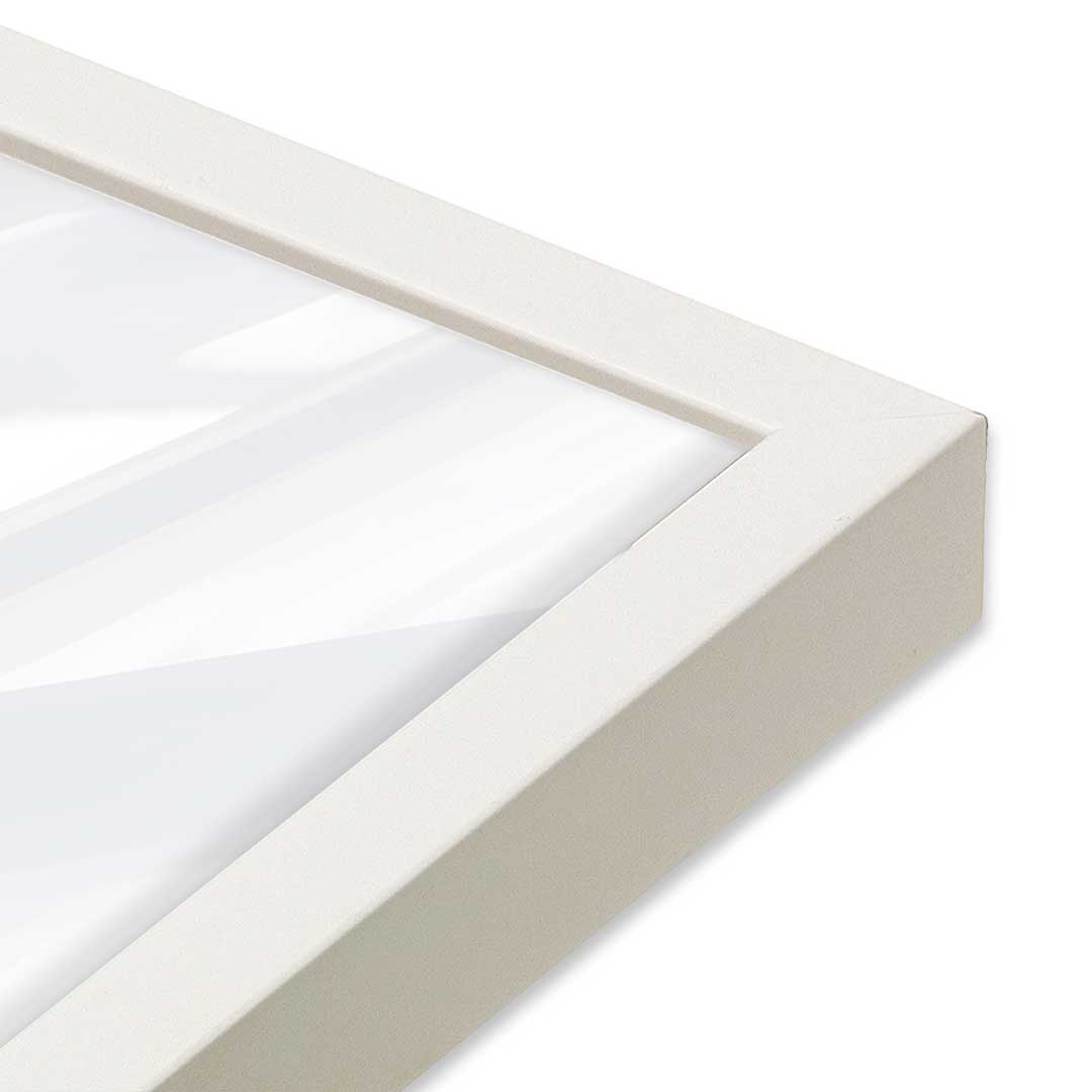 [Color:Opaque White], Picture of art in a Opaque White frame of the corner