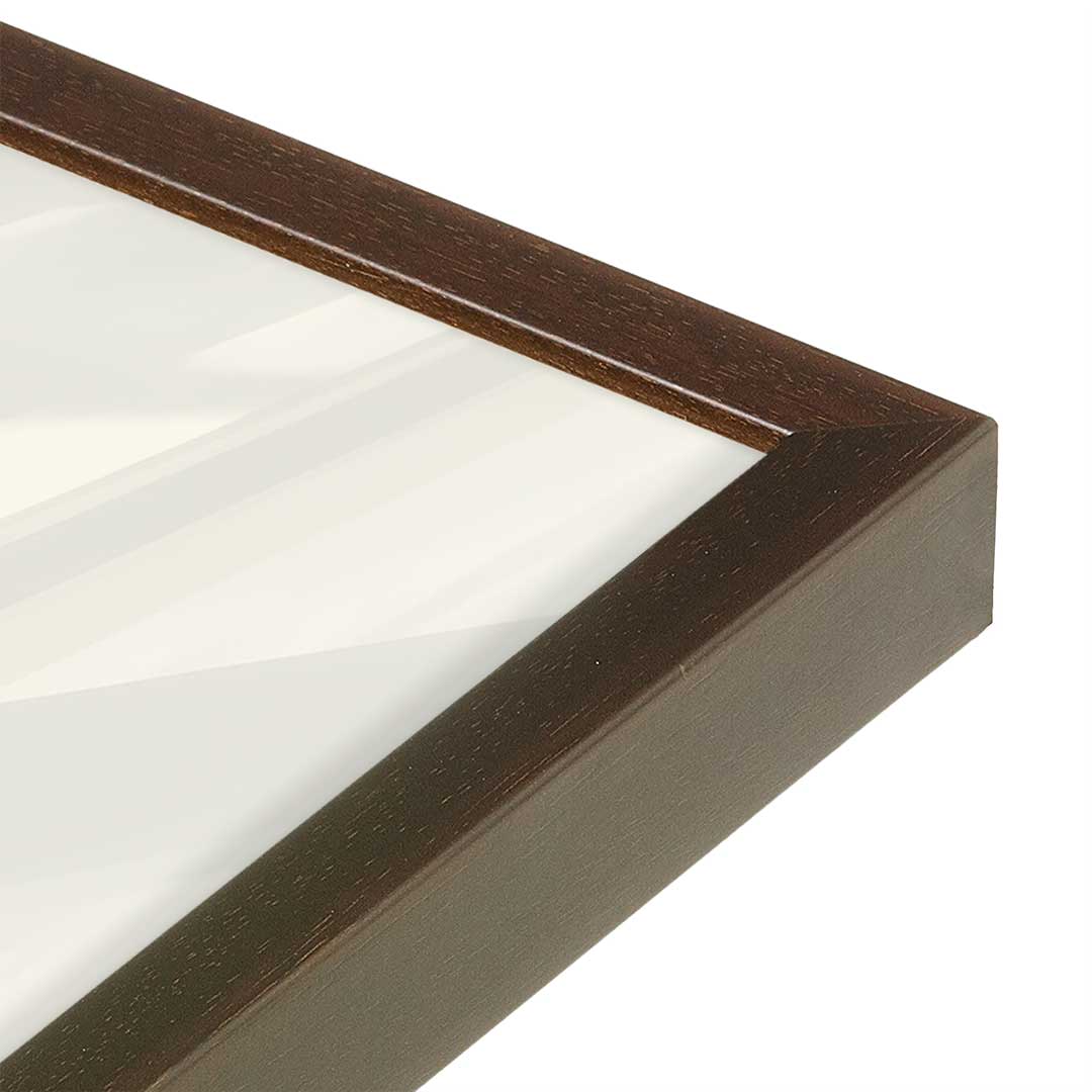 [Color:Espresso], Picture of art in a Espresso frame at an angle