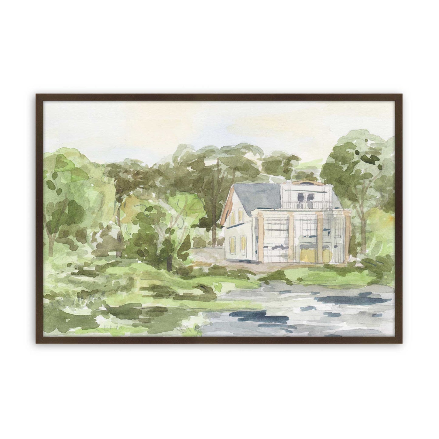 [Color:Brown], Picture of art in a Brown frame
