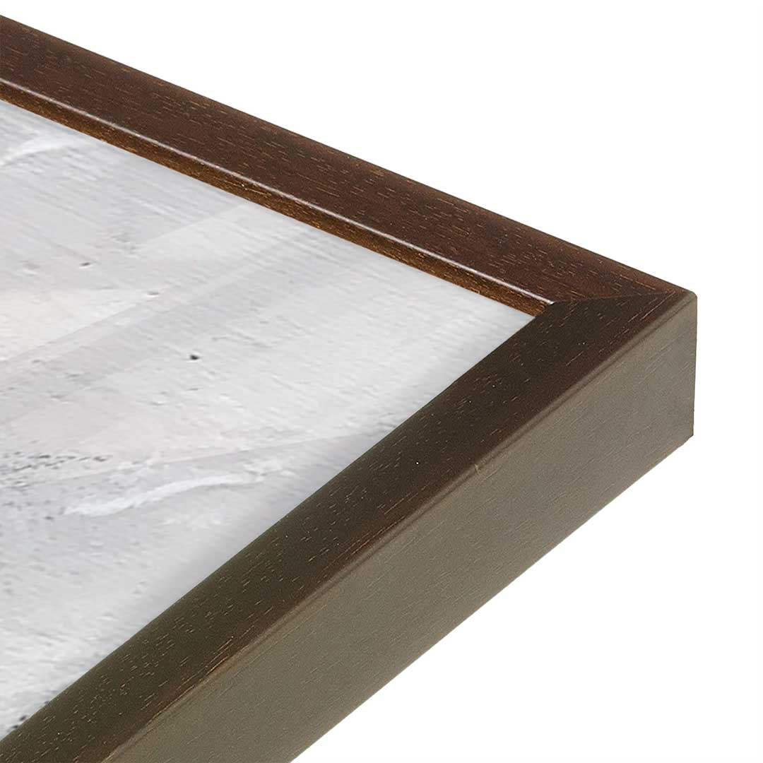 [Color:Brown], Picture of art in a Brown frame at an angle