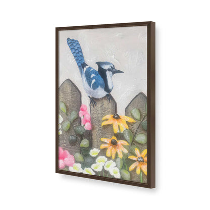 [Color:Brown], Picture of art in a Brown frame of the corner