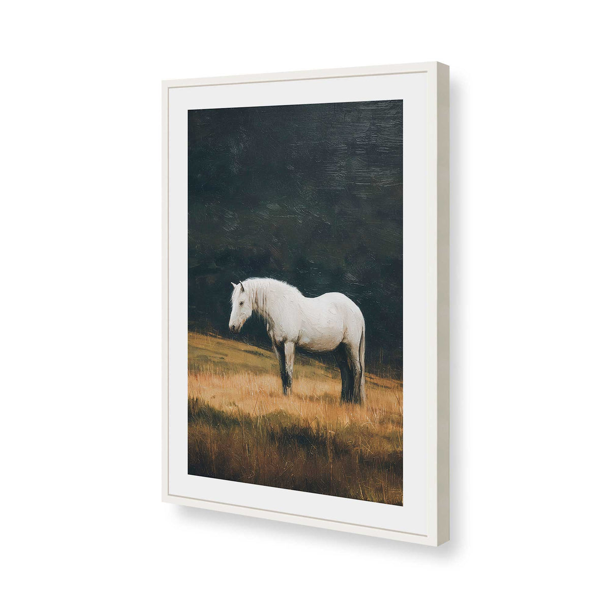 [Color:Opaque White], Picture of art in a Opaque White frame of the corner