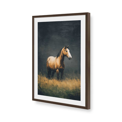 [Color:Brown], Picture of art in a Brown frame of the corner