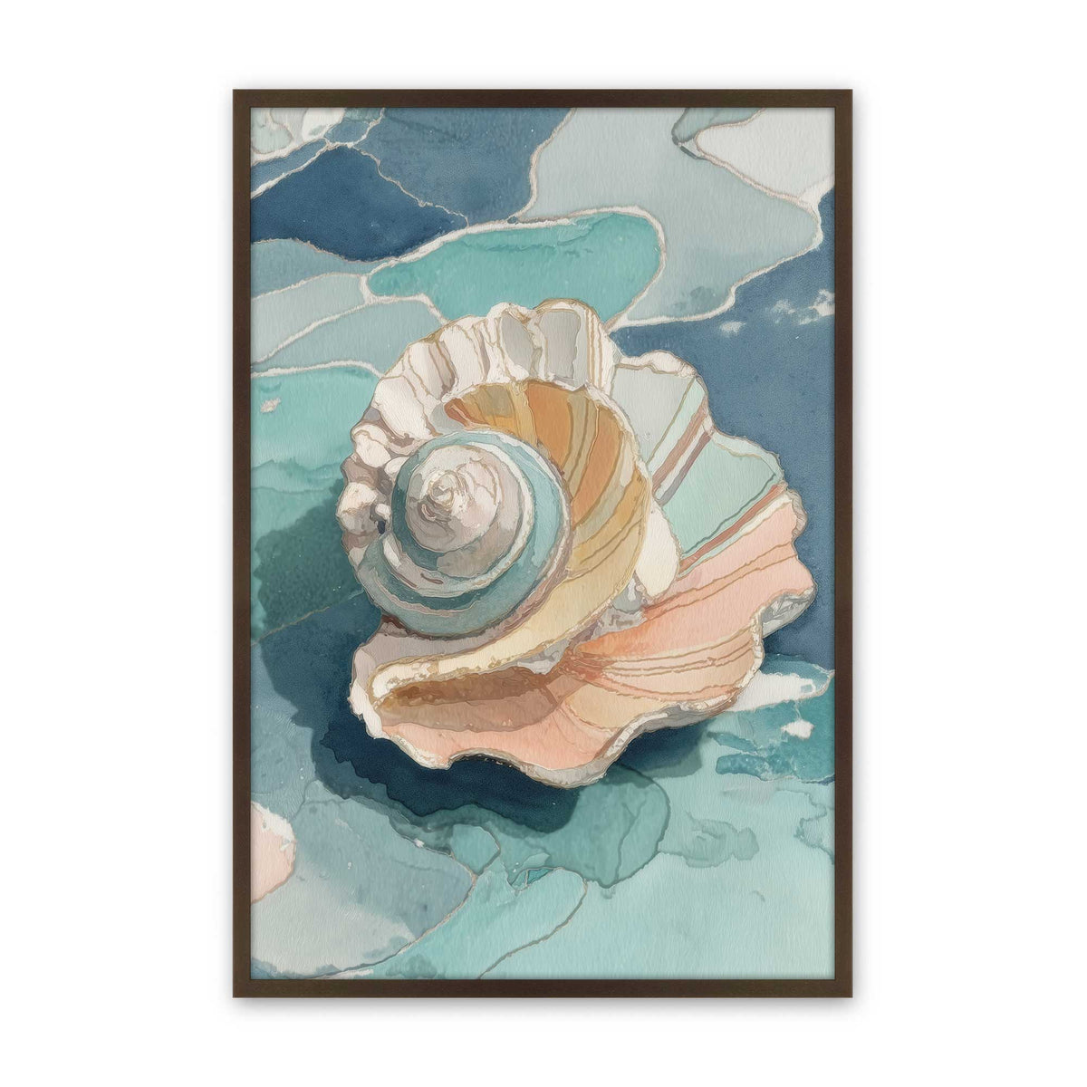 [Color:Brown], Picture of art in a Brown frame