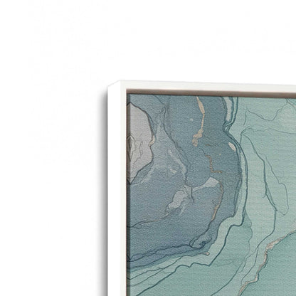 [Color:Opaque White], Picture of art in a White frame at an angle