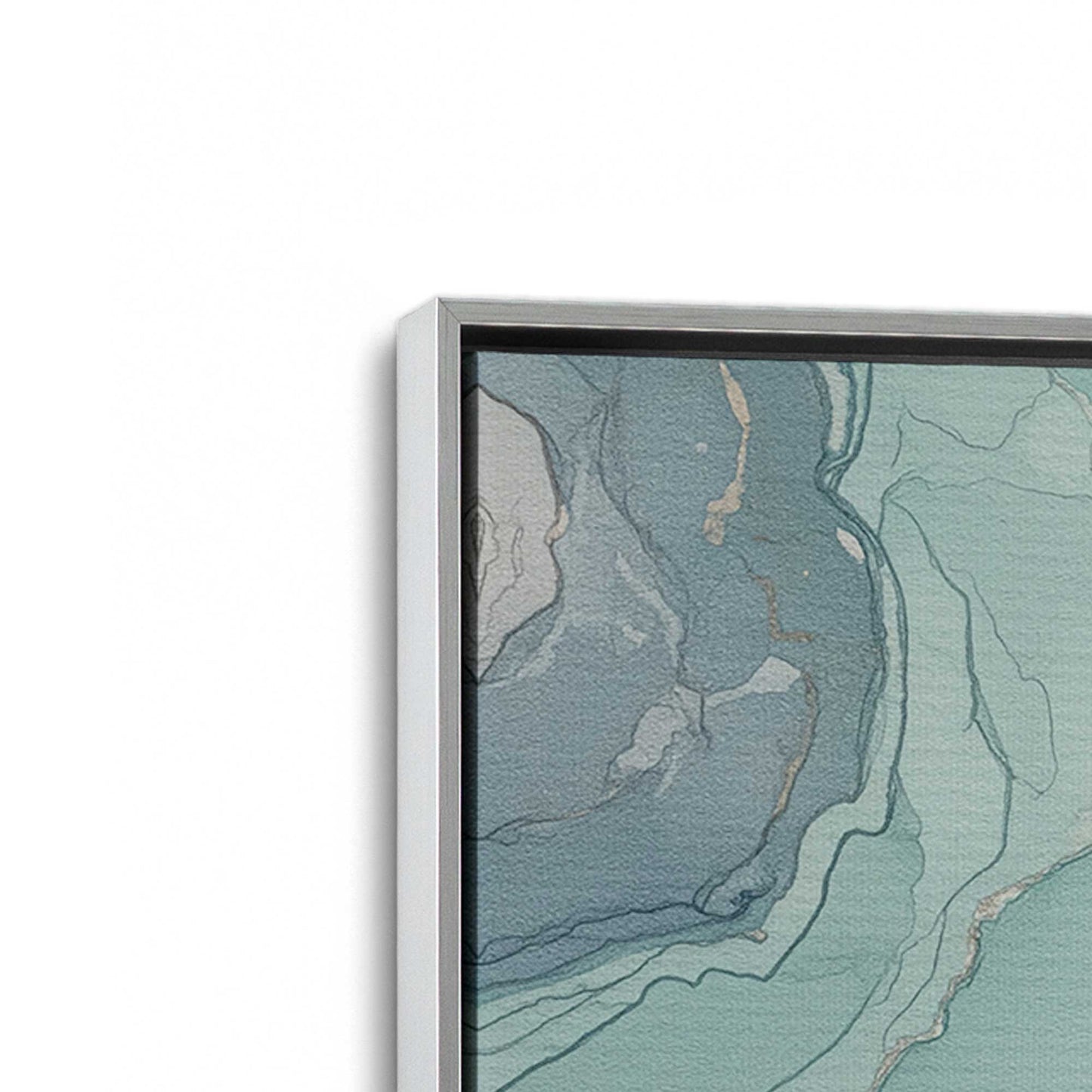 [Color:Polished Chrome], Picture of art in a Polished Chrome frame at an angle
