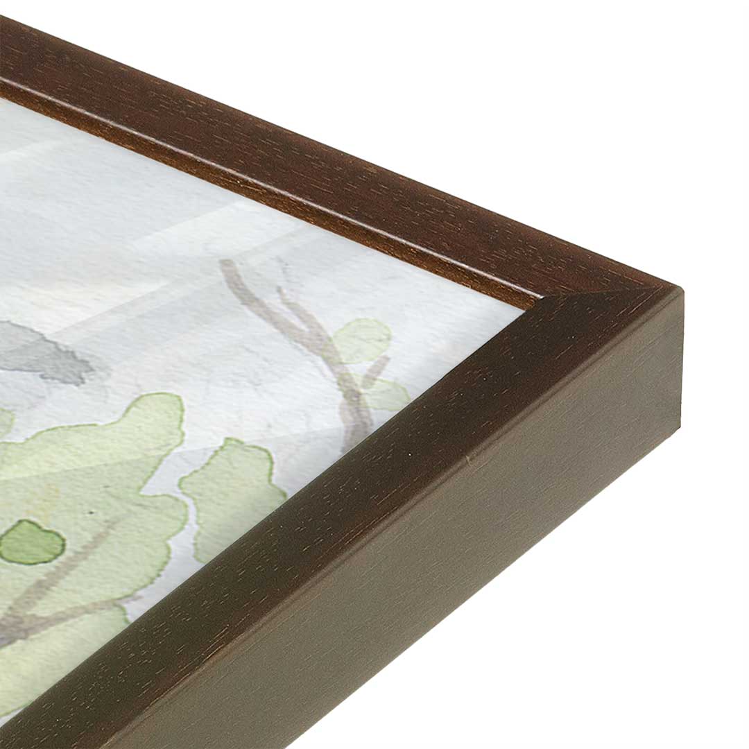 [Color:Belvinder Brown], Picture of art in a Belvinder Brown frame of the corner