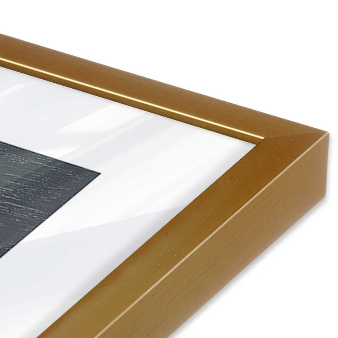 [Color:Polished Gold], Picture of art in a Polished Gold frame of the corner