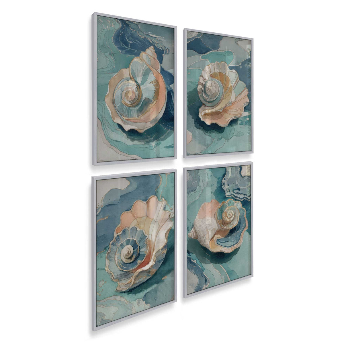[Color:Polished Chrome], Picture of art in a Polished Chrome frame of the corner