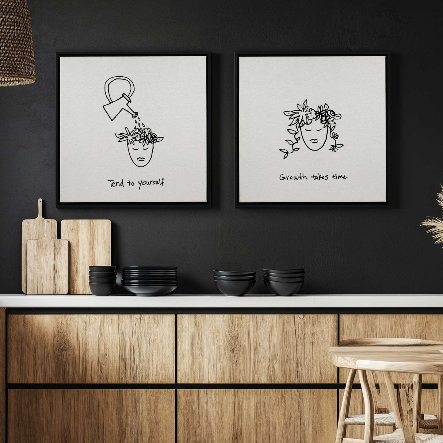 [Color:Walnut], Picture of art in a Walnut frame