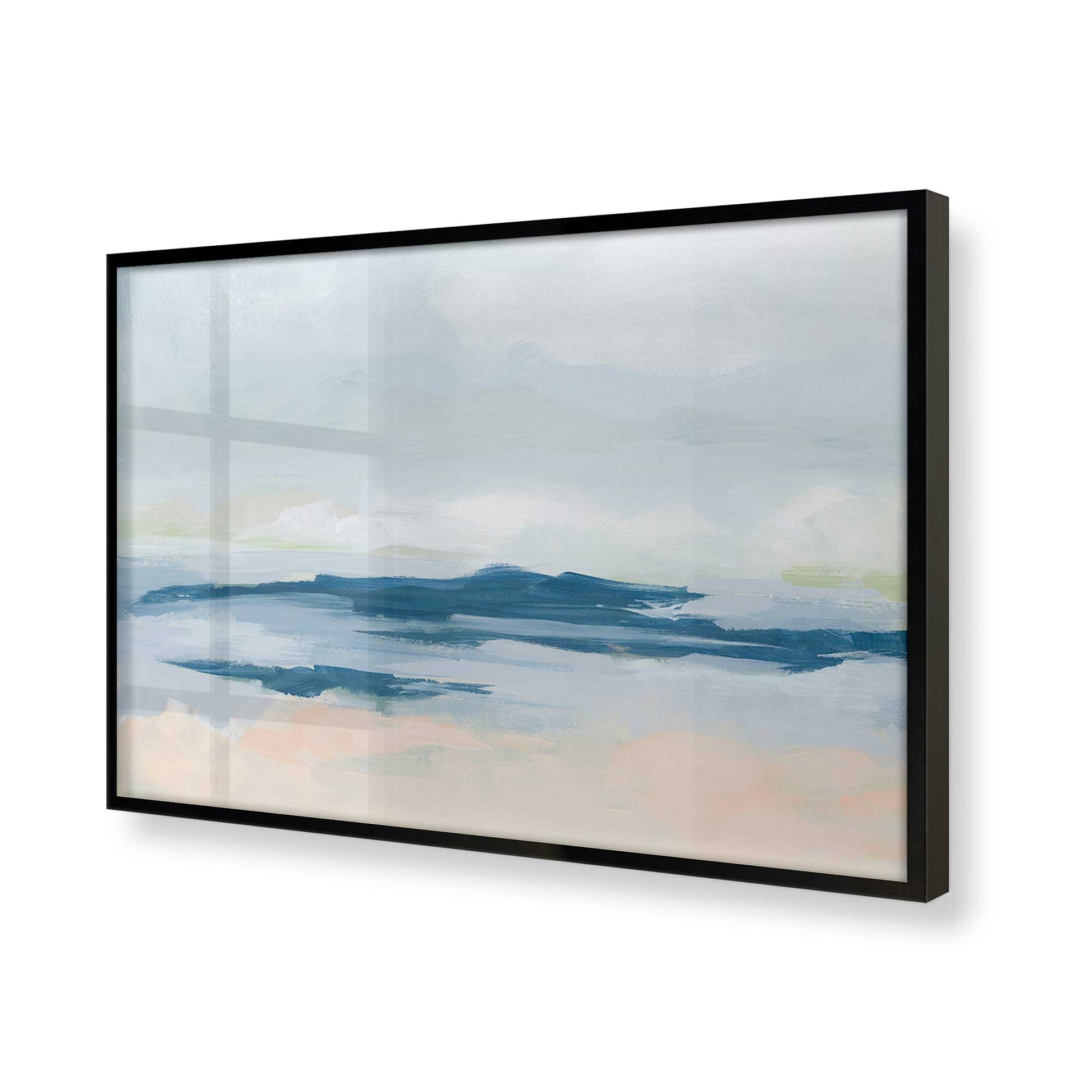 [Color:Satin Black], Picture of art in a Satin Black frame of the corner