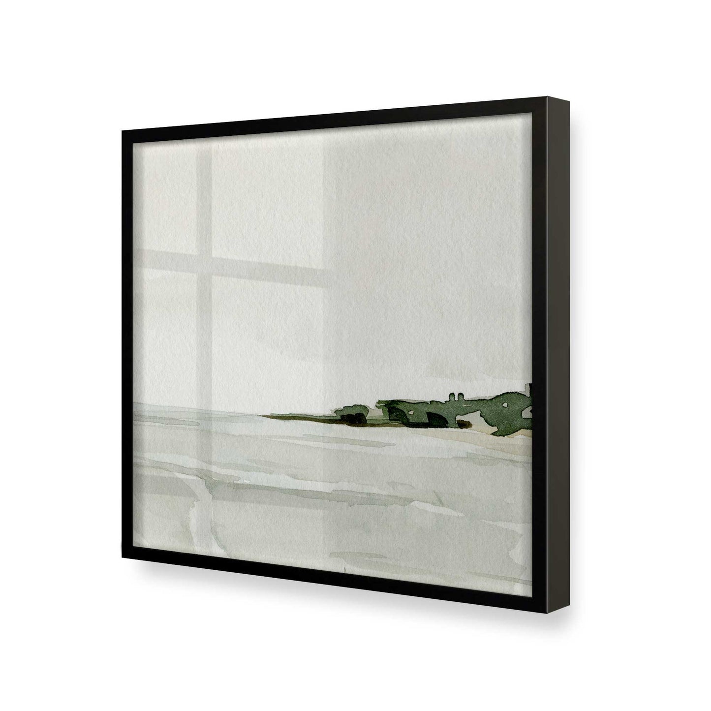 [Color:Satin Black], Picture of art in a Satin Black frame at an angle