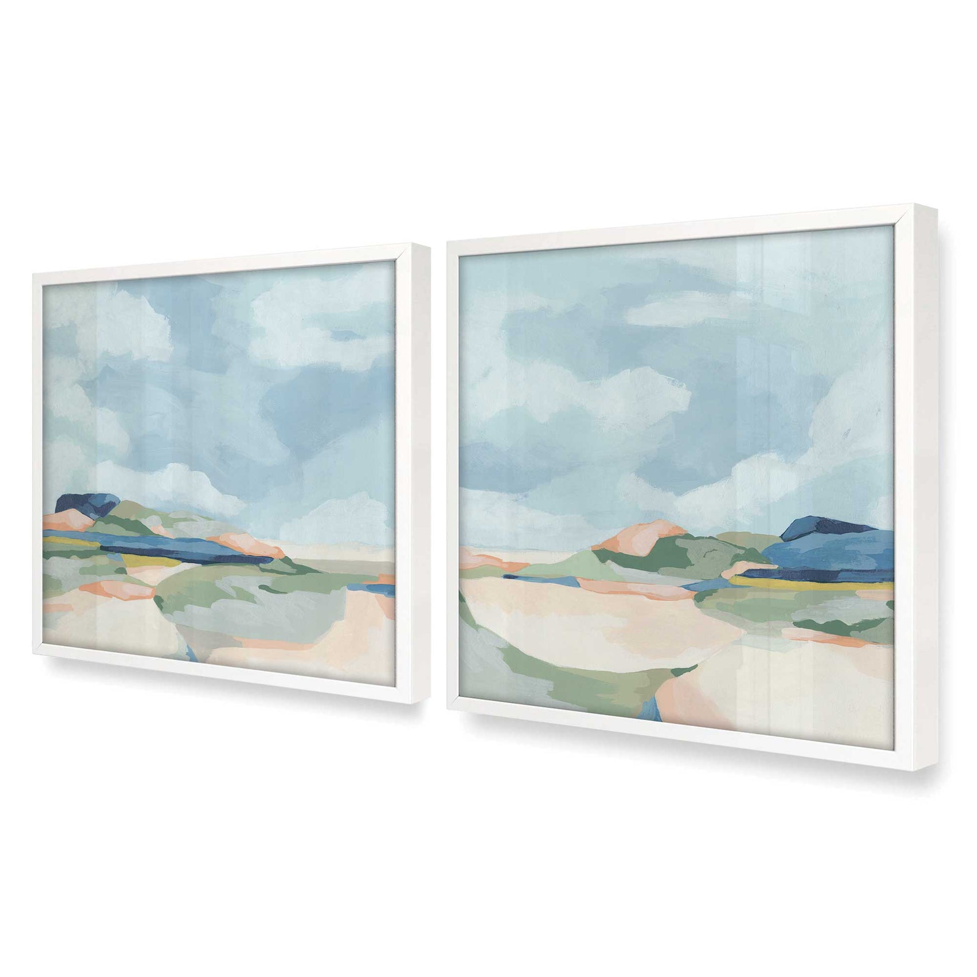 [Color:Opaque White], Picture of art in a Opaque White frame at an angle