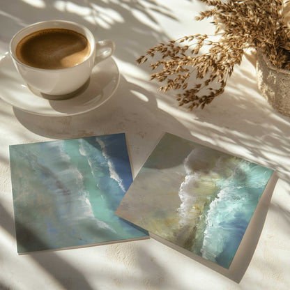 Painted Shorelines Art Print, Set of 2