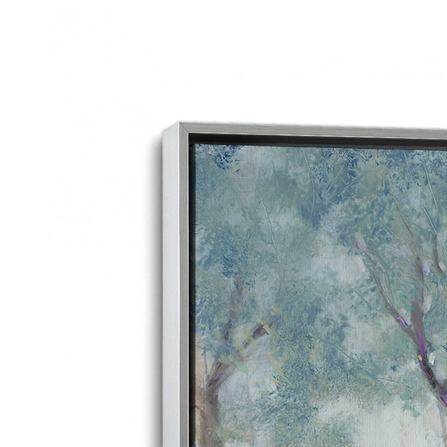 [Color:Polished Chrome], Picture of art in a Polished Chrome frame at an angle