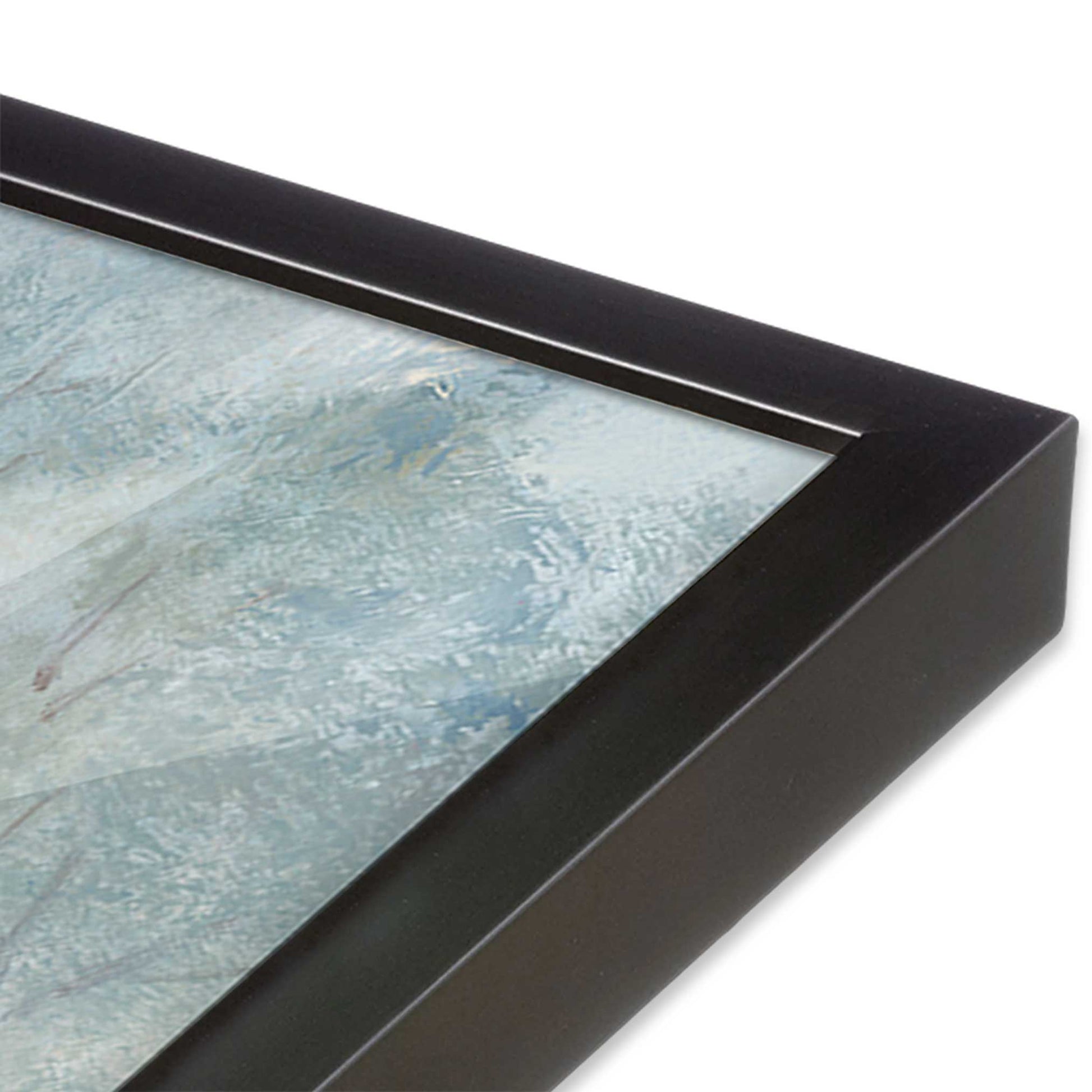 [Color:Weathered Zinc], Picture of art in a Weathered Zinc frame of the corner