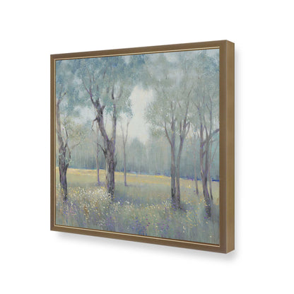 [Color:Brushed Gold], Picture of art in a Brushed Gold frame at an angle