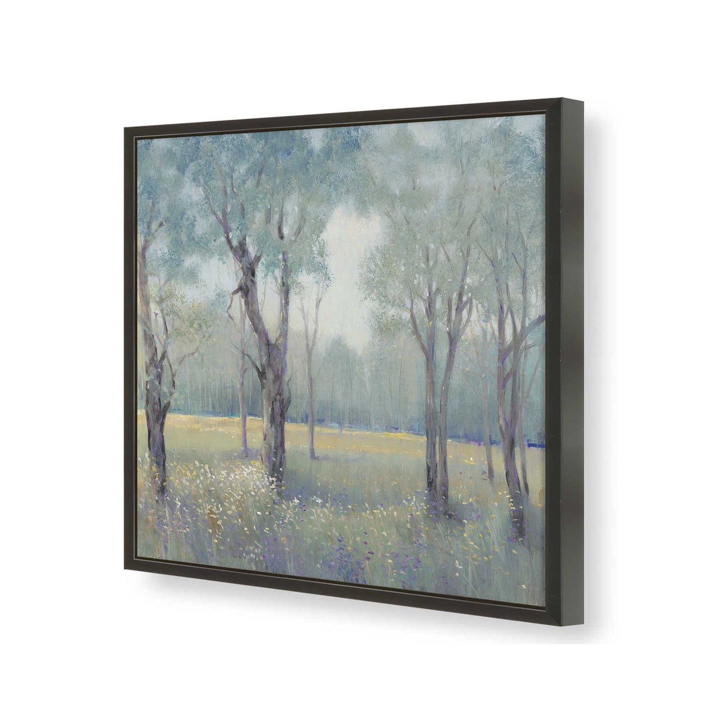 [Color:Satin Black], Picture of art in a Satin Black frame at an angle