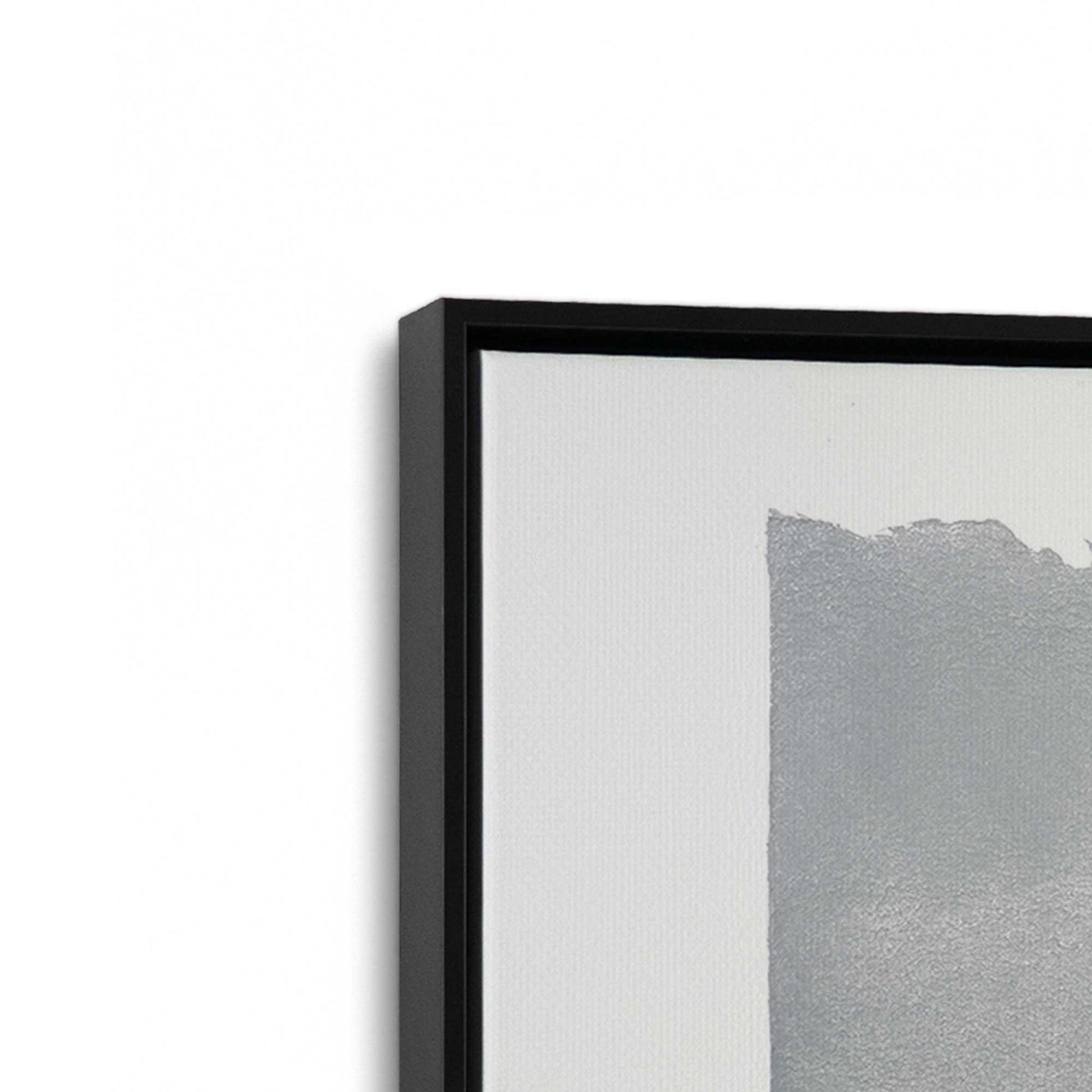 [Color:Satin Black], Picture of art in a Satin Black frame at an angle