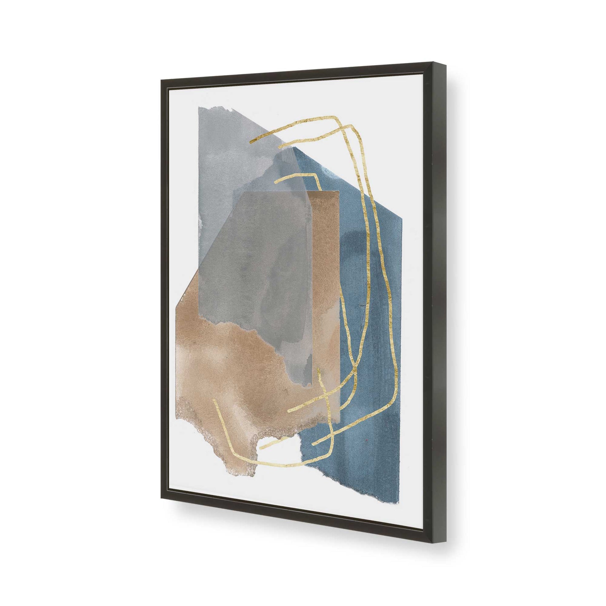 [Color:Satin Black], Picture of art in a Satin Black frame of the corner