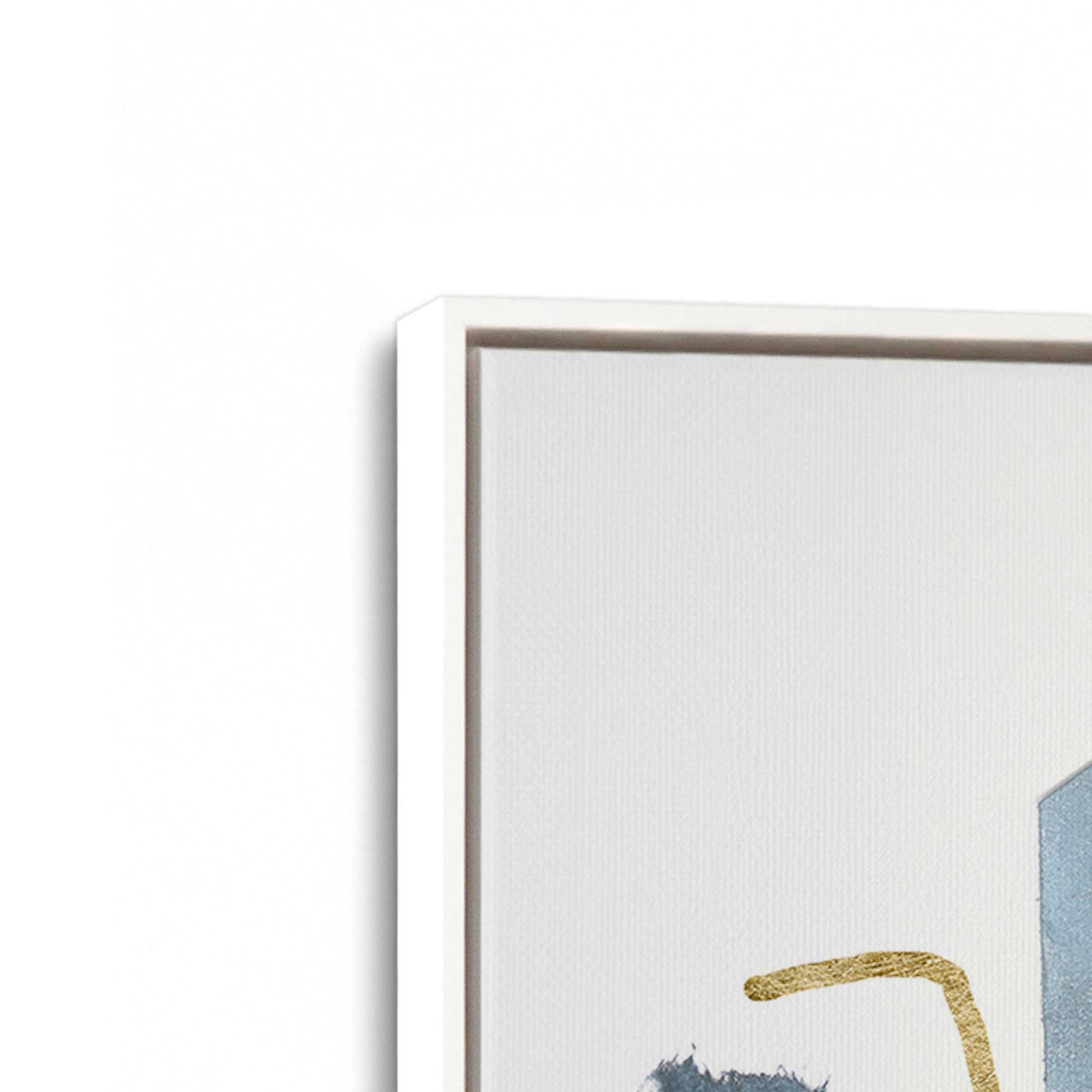 [Color:Opaque White], Picture of art in a White frame at an angle