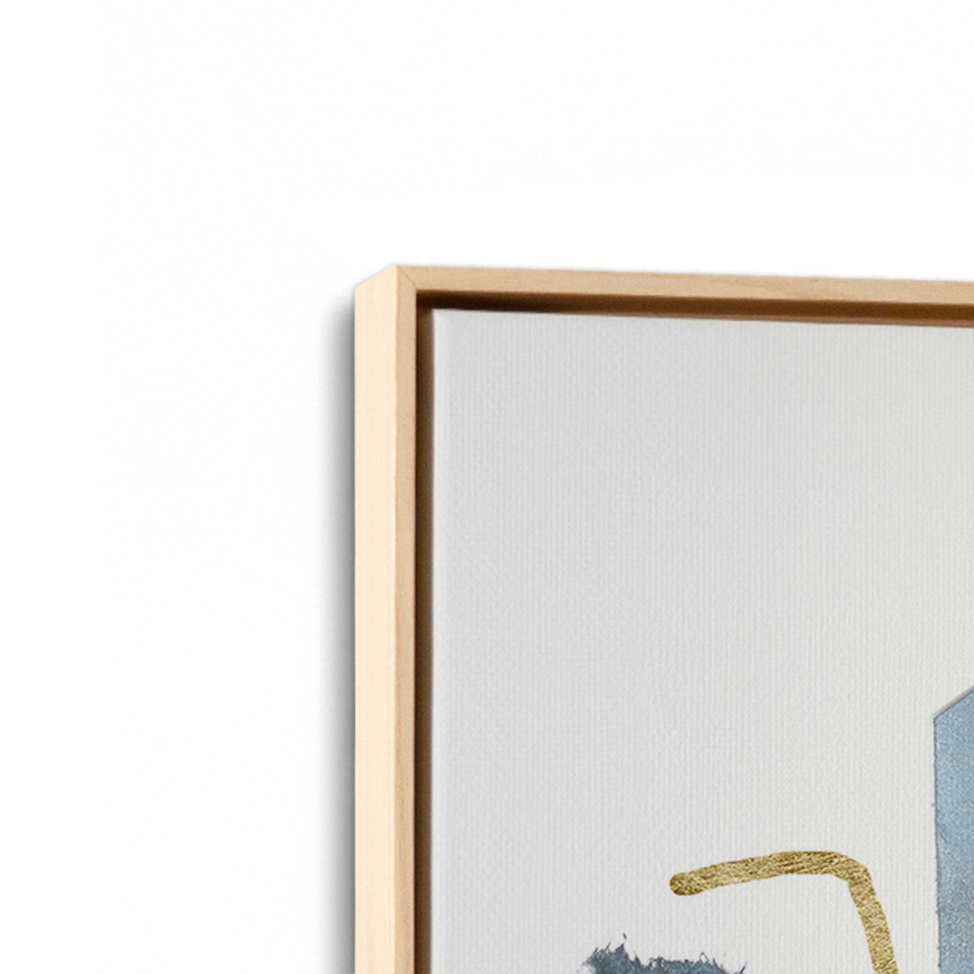 [Color:American Maple], Picture of art in a American Maple frame at an angle
