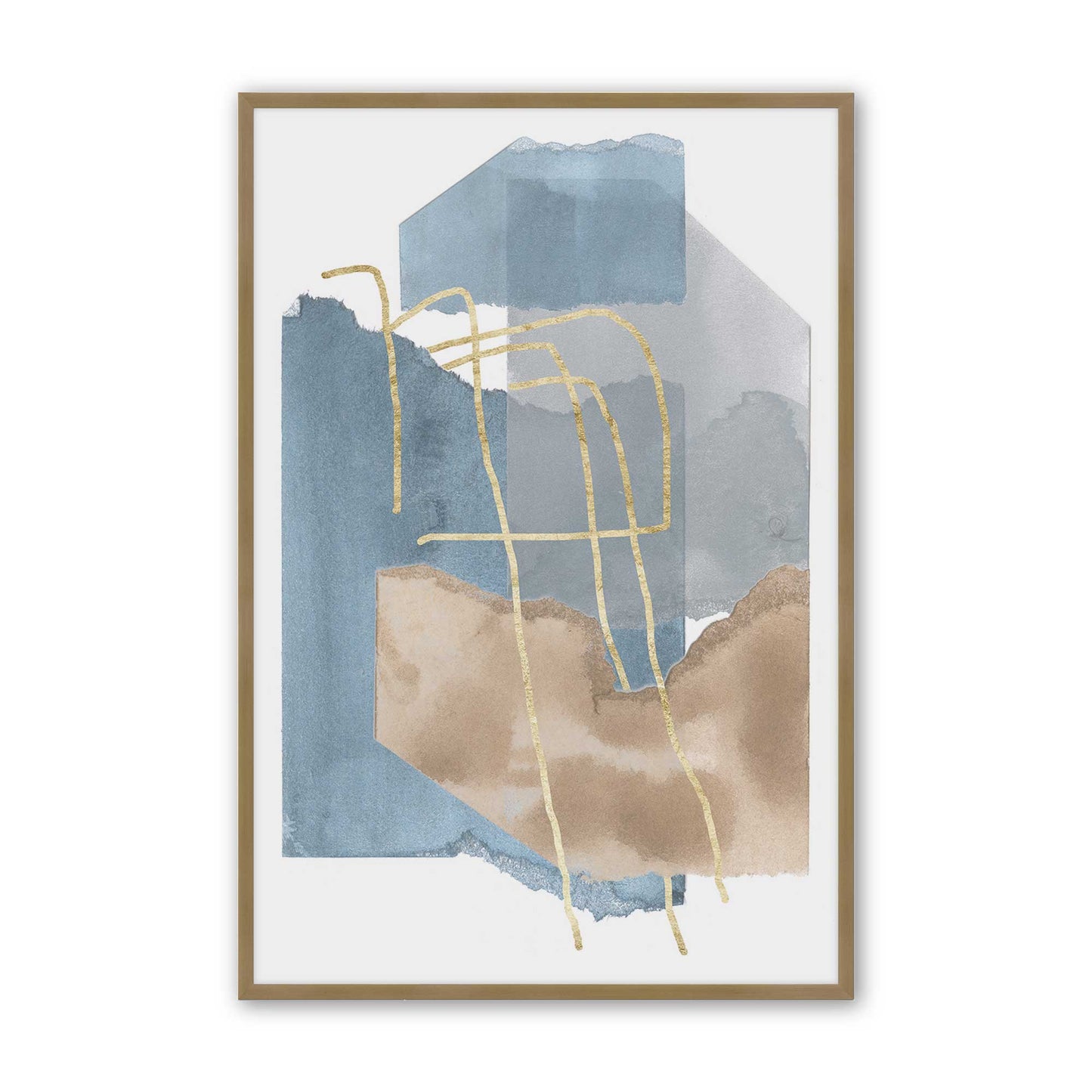 [Color:Brushed Gold], Picture of art in a Brushed Gold frame