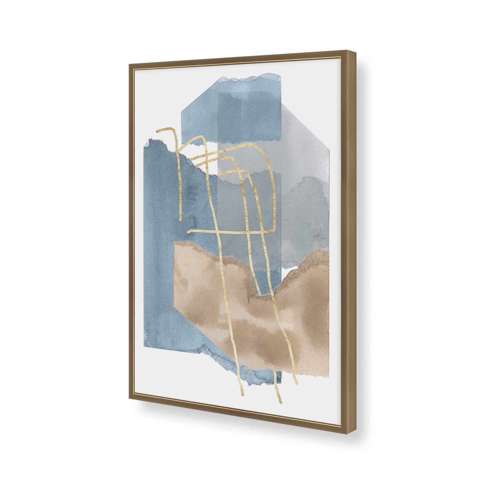 [Color:Brushed Gold], Picture of art in a Brushed Gold frame of the corner