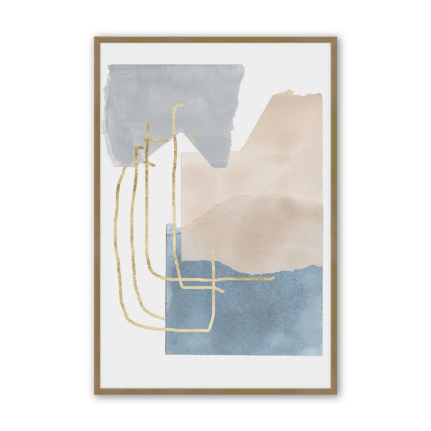 [Color:Brushed Gold], Picture of art in a Brushed Gold frame