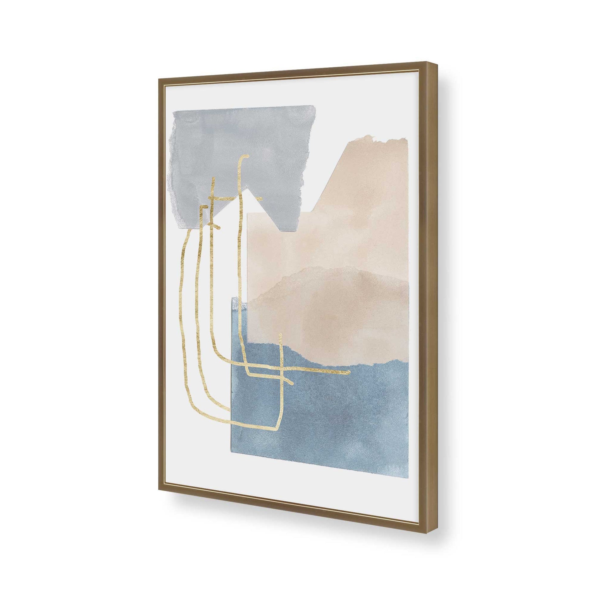 [Color:Brushed Gold], Picture of art in a Brushed Gold frame of the corner