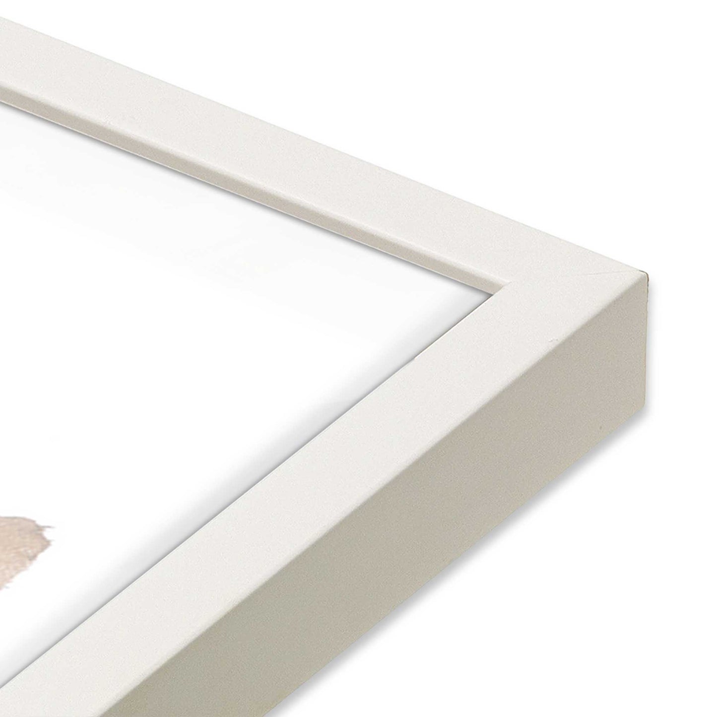 [Color:Opaque White], Picture of art in a Opaque White frame at an angle