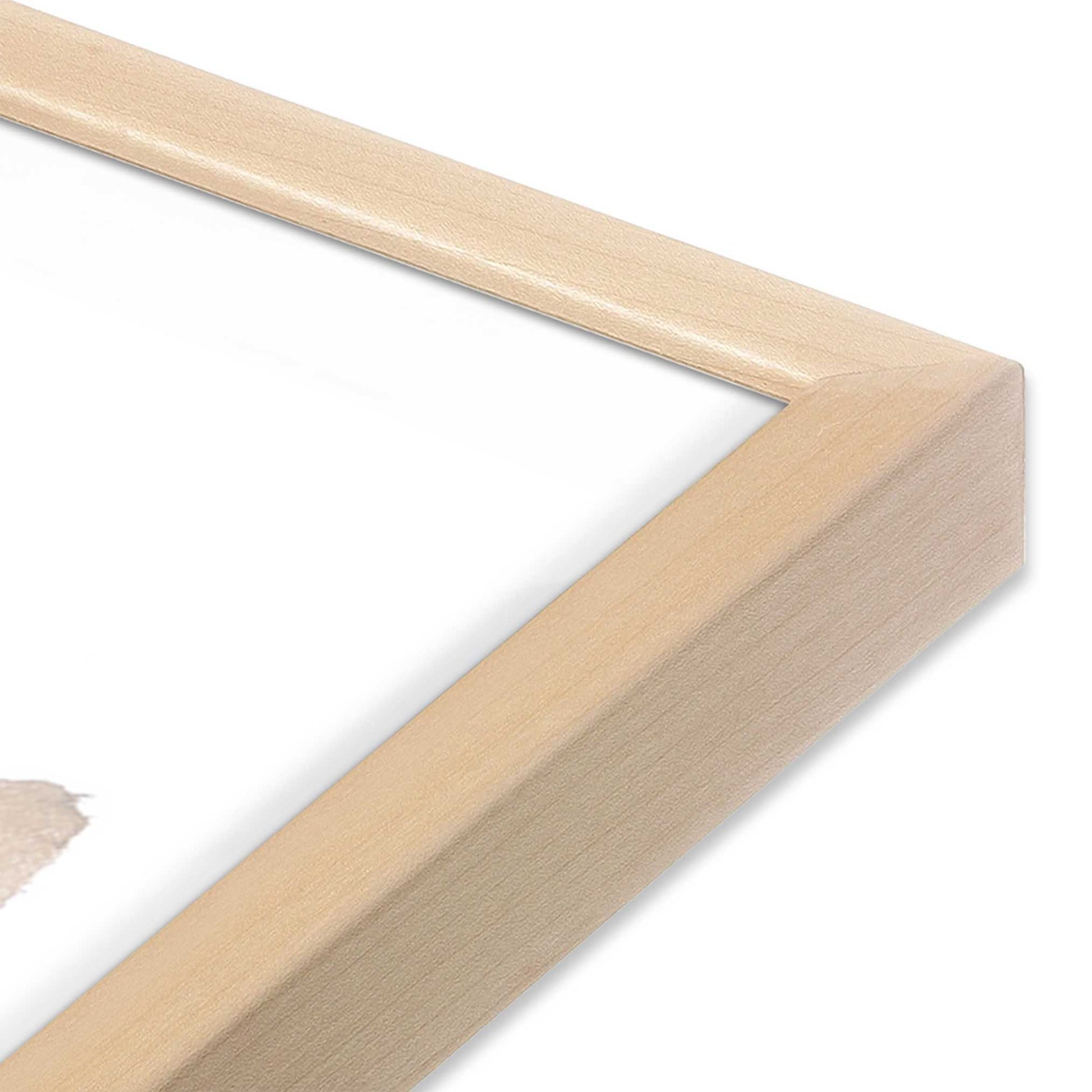 [Color:Raw Maple], Picture of art in a Raw Maple frame at an angle